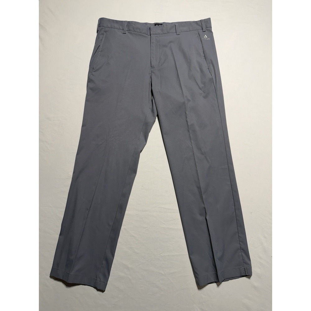 Adidas Golf Pants 38x32 Gray Performance Stretch Lightweight Chino DM3081